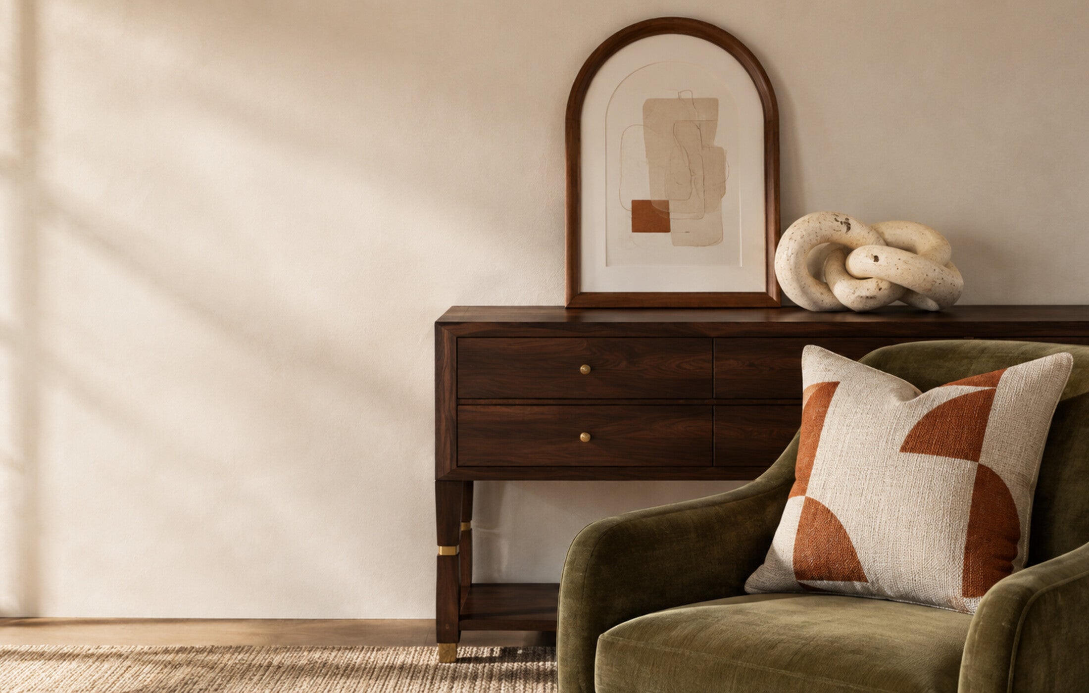 Warm sculptural home decor